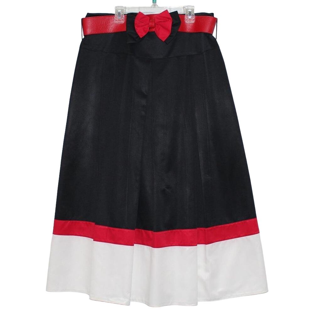 Maxi Skirt With Red Bow Belt Size Large